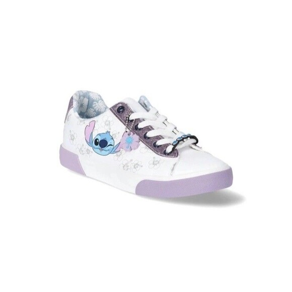 Disney’s Lilo & Stitch Women’s Low Top Lace Up Court Sneakers White Size 6 NWTs - Picture 1 of 12